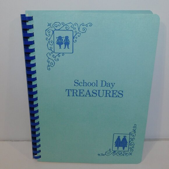 VTG 70s  80s School Day Treasures Regal  Scrapbook Keepsake Book UNUSED NEW Blue - Picture 1 of 11